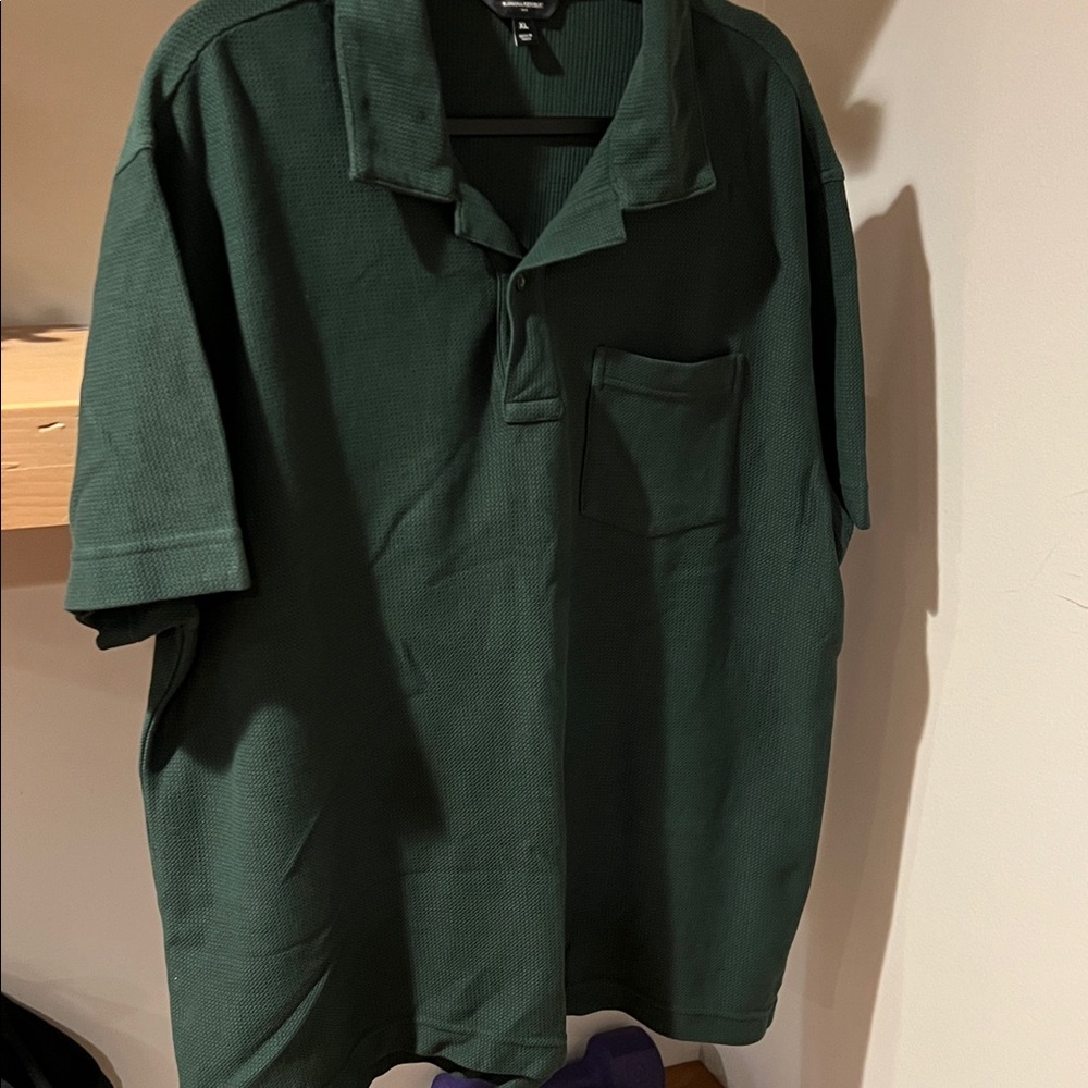 Banana Republic Forest Green Men’s Knit Polo